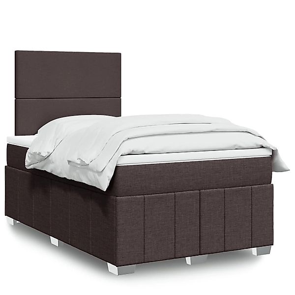vidaXL Boxspringbett mit Matratze Dunkelbraun 120x190 cm Stoff 3293903 günstig online kaufen