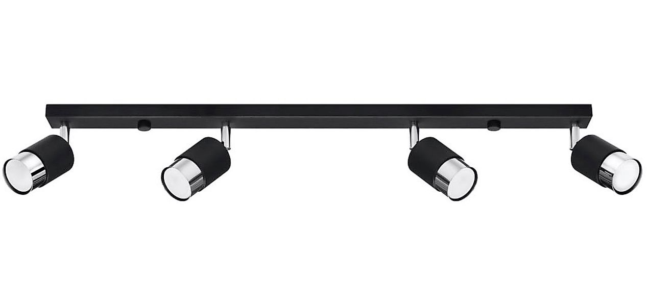 SOLLUX lighting Deckenleuchte »NERO«, 4 flammig, Leuchtmittel GU10   ohne L günstig online kaufen