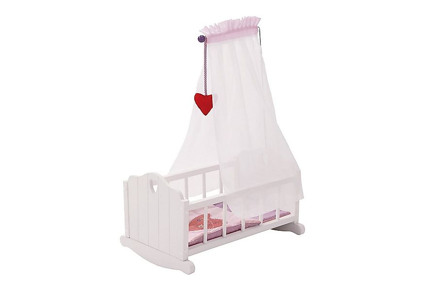 roba® Puppenwiege Puppenmöbel, inkl. textiler Ausstattung, Bettwäsche & Him günstig online kaufen