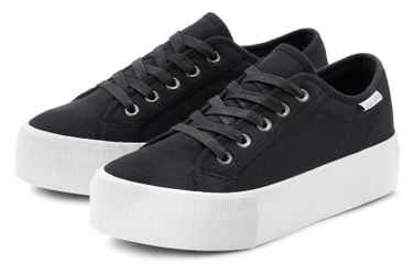 LASCANA Sneaker Schnürhalbschuh, Freizeitschuh aus Textil mit Plateausohle günstig online kaufen