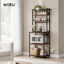 Woltu Küchenregal, 1-tlg., 6-stöckig, 6 Haken, günstig online kaufen