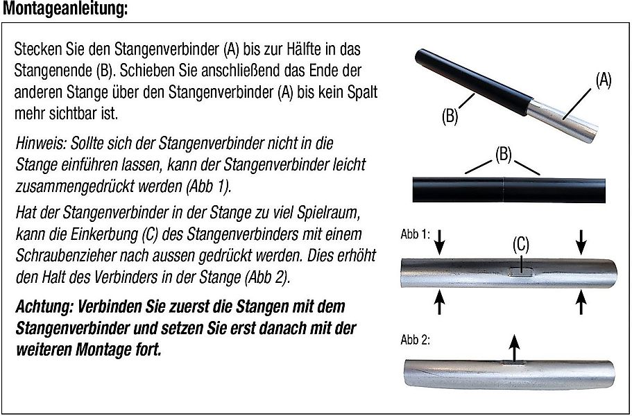 GARESA Stangenverbinder Rundrohr 28mm, (1-tlg), Silberfarben günstig online kaufen