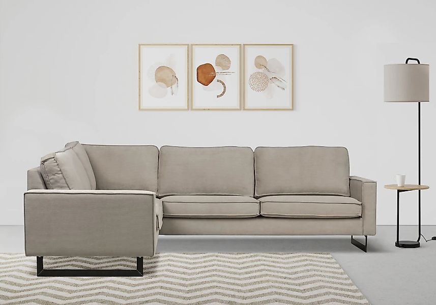 Home affaire Ecksofa "Pinto, XXL, 250/290 cm, langer Schenkel, Ottomane" Co günstig online kaufen