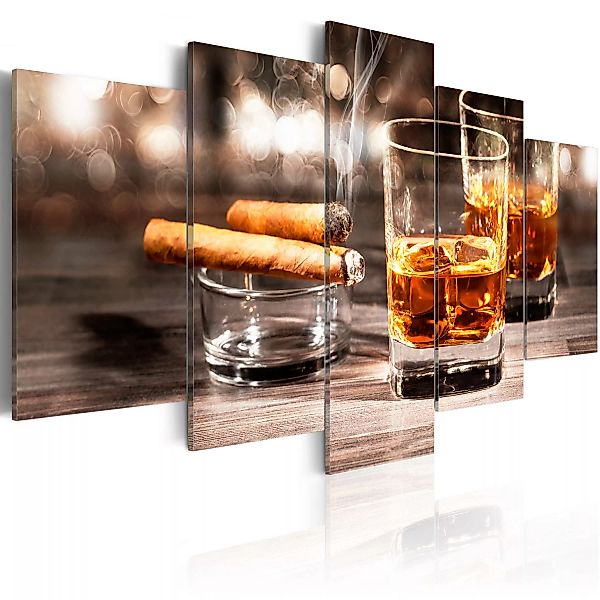 Wandbild - Cigar and whiskey günstig online kaufen