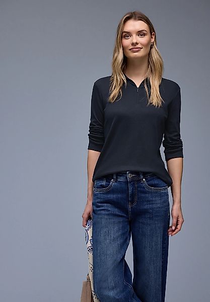 STREET ONE Poloshirt mit Zipper günstig online kaufen