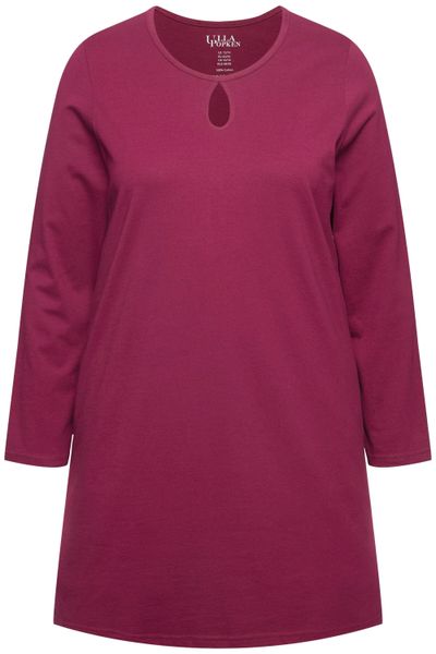 Ulla Popken Longshirt Longshirt A-Linie Keyhole günstig online kaufen