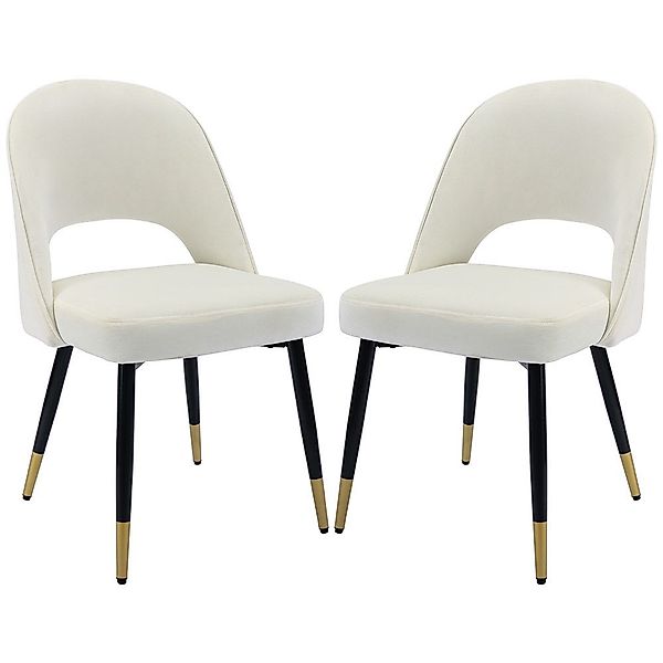 WAHSON OFFICE CHAIRS Esszimmerstuhl Samt 2er Set Seitenstühle Küchenstühle günstig online kaufen