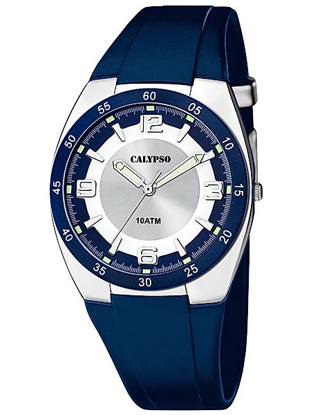 Calypso Quarzuhr Herrenuhr K5753-2 Blau Kunststoffband günstig online kaufen