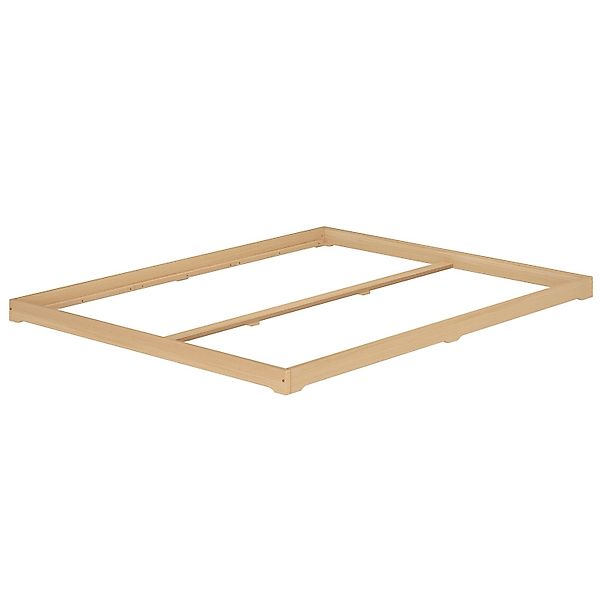 Erst-Holz Breites Bodenbett Doppelbett Buche Massiv 200 x 200 cm Modell 66 günstig online kaufen