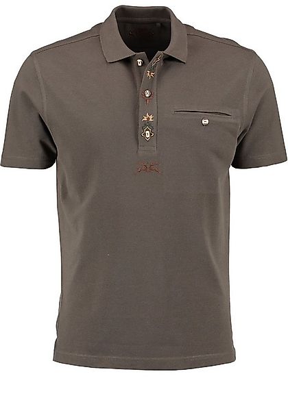 OS Trachten Poloshirt Esoqo Kurzarm Jagdshirt mit Stickereien auf der Knopf günstig online kaufen