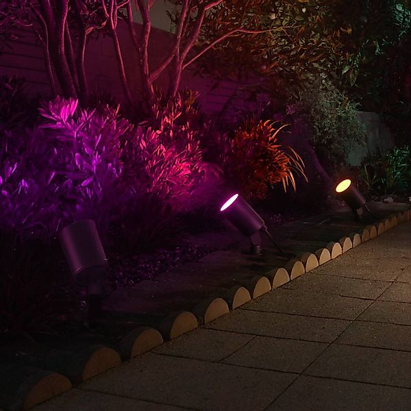 Hama Smart LED-Erdspießstrahler, schwarz WLAN, IP65 RGBW dim günstig online kaufen