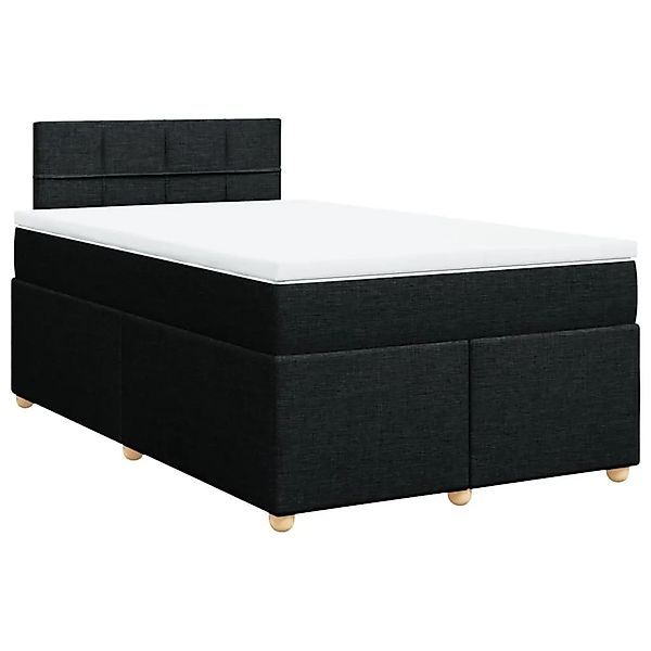 vidaXL Boxspringbett mit Matratze Schwarz 120x190 cm Stoff 3288921 günstig online kaufen