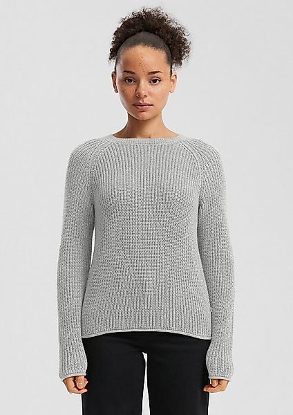 QS Longpullover Strickpullover Melierter Strickpullover mit Raglanärmeln günstig online kaufen
