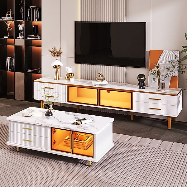 BlingBin Wohnwand Couchtisch, TV-Schrank, TV-Lowboards, (modulare günstig online kaufen