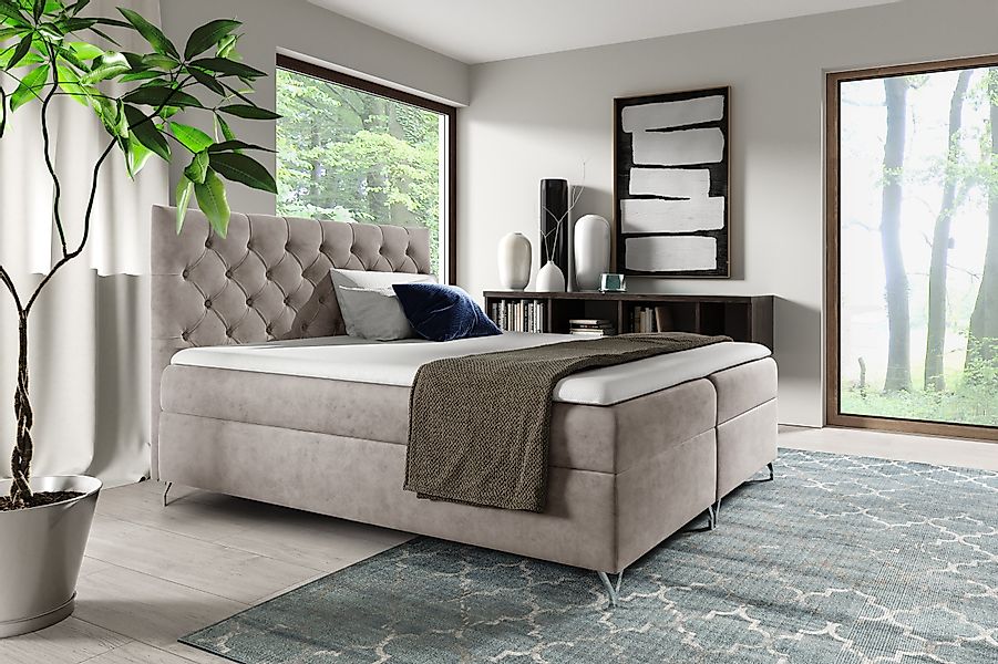 yourhouse24 Boxspringbett Guliette mit 2 Bettkästen, günstig online kaufen