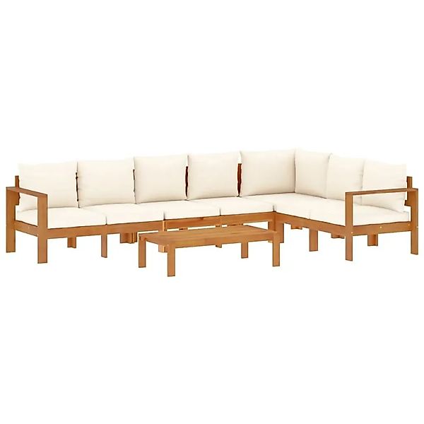 vidaXL 5-Tlg Garten-Sofagarnitur mit Kissen Massivholz Akazie 3214850 günstig online kaufen
