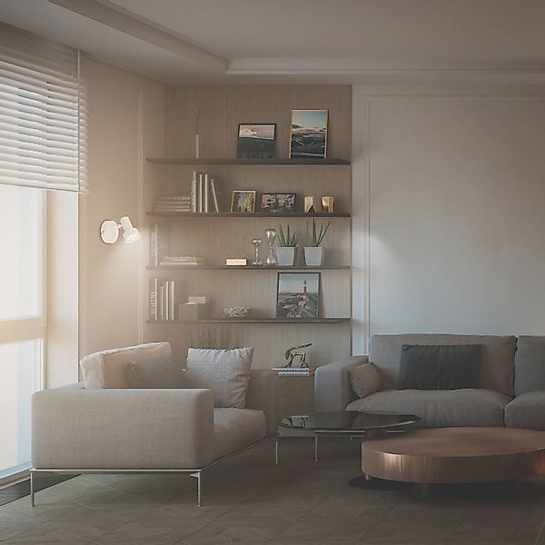 Wandstrahler Tapp, weiß, Ø 8 cm, 1-flammig, Metall, GU10 günstig online kaufen