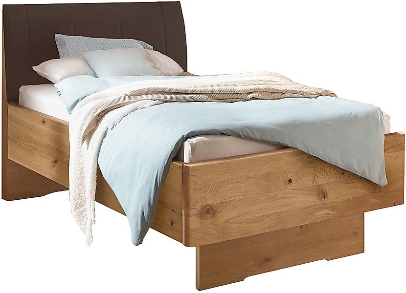 WIEMANN Holzbett "Cardiff, Bettgestell, Bettrahmen, teilmassiv, mit Polster günstig online kaufen