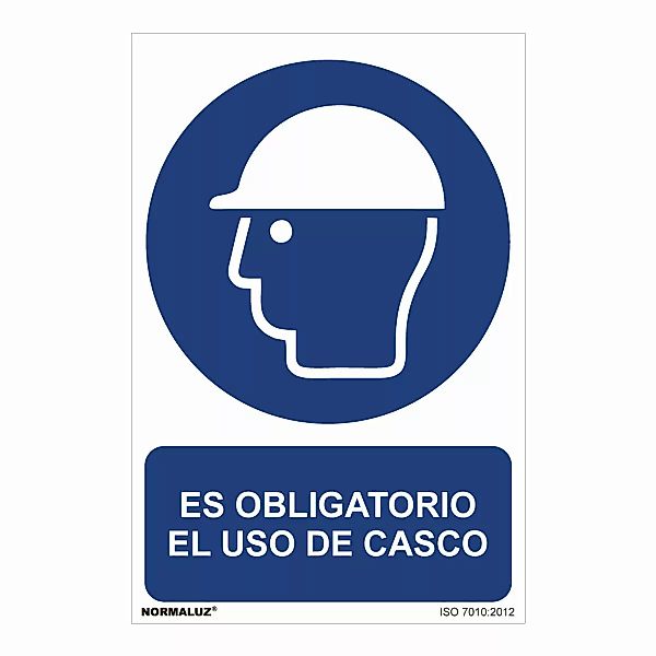 Schild Normaluz Es Obligatorio El Uso De Casco Pvc (30 X 40 Cm) günstig online kaufen