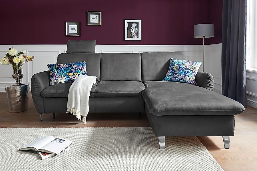 sit&more Ecksofa »Daytona L-Form« mit Federkern, einer Kopfstütze und wahlw günstig online kaufen