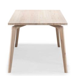 Küchentisch aus Buche massiv weiß geölt 75 cm hoch günstig online kaufen