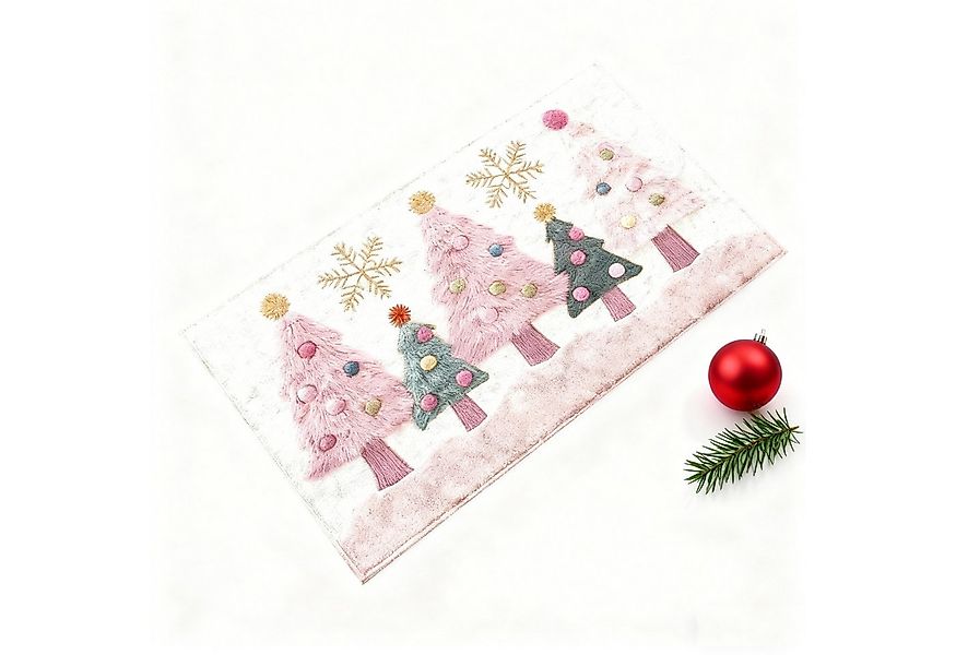CLTYQ Fußmatte Wohnzimmer Weihnachtsteppich Weihnachtsbaummuster Weihnachte günstig online kaufen