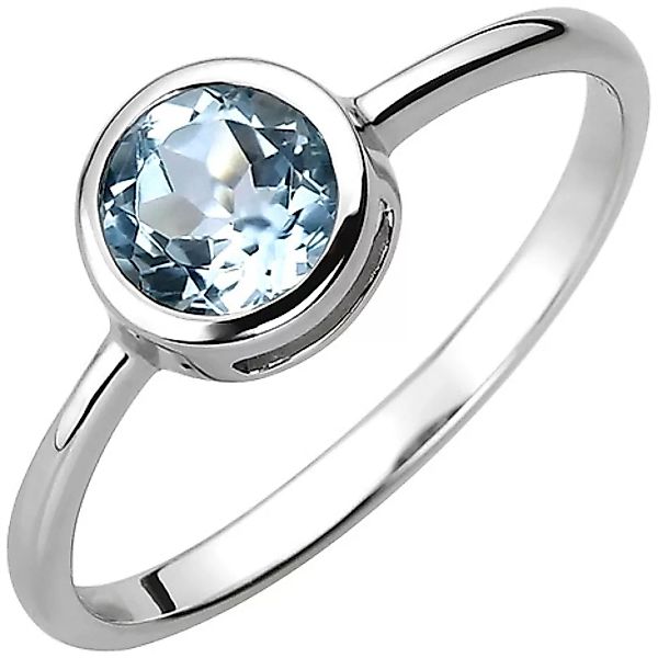 SIGO Damen Ring 925 Sterling Silber 1 Blautopas hellblau blau Silberring günstig online kaufen