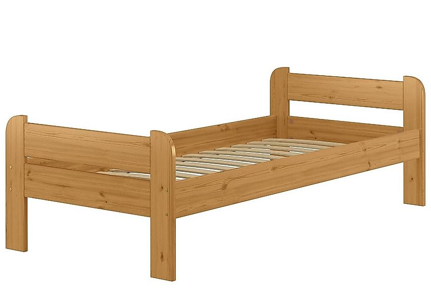ERST-HOLZ Massivholzbett Einzelbett Echtholzbett Kiefer Massiv 90 x 200 cm, günstig online kaufen