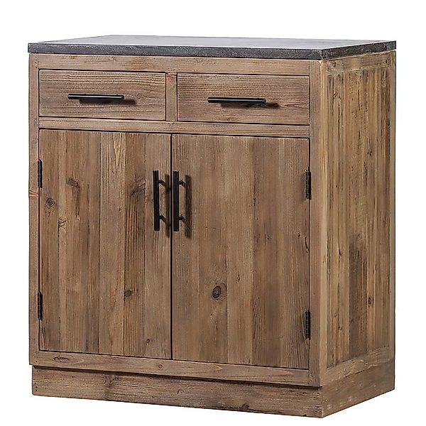 2 türiger Küchenunterschrank mit zwei Schubladen Vintage Look günstig online kaufen