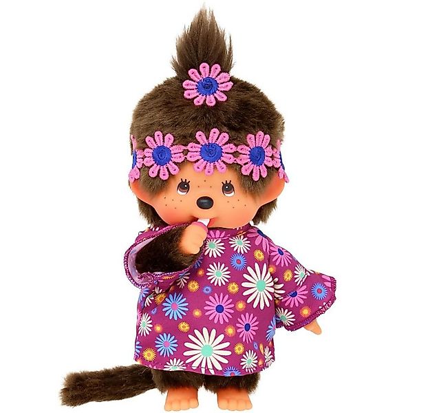 Monchhichi Plüschfigur Hippie Mädchen im Kleid 20 cm Monchhichi Puppe mit e günstig online kaufen