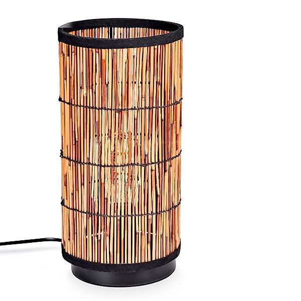 hofstein Tischleuchte moderne Tischlampe aus Metall/Rattan günstig online kaufen