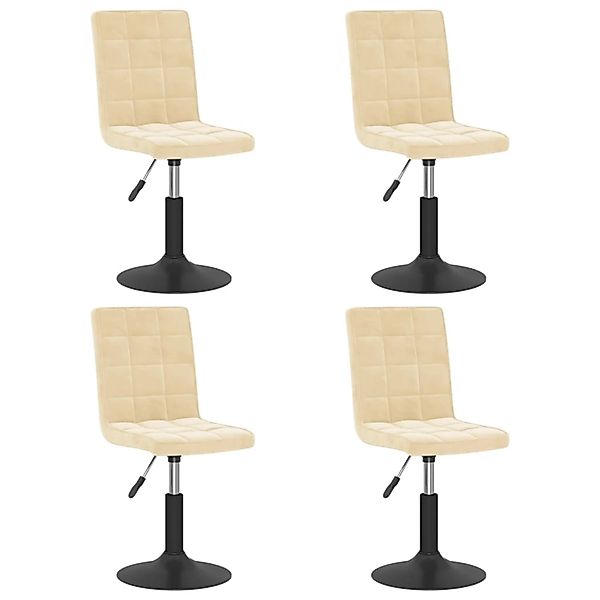 vidaXL Esszimmerstühle 4 Stk Drehbar Creme Samt 3089288 günstig online kaufen