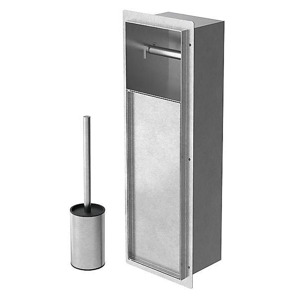 LuxeBath Unterputz-Schrankmodul WC Silber aus Edelstahl 60x20x10 cm günstig online kaufen