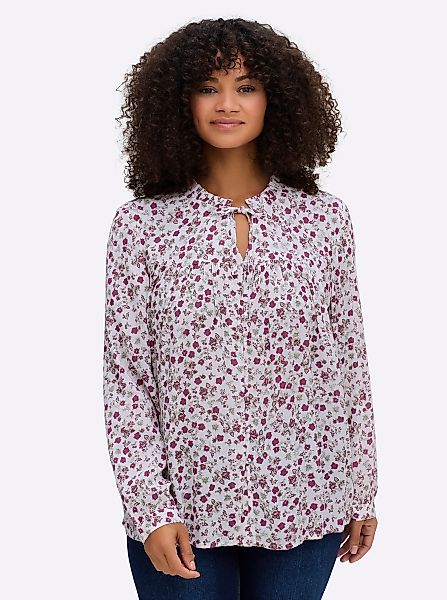 Sheego Klassische Bluse Crêpebluse günstig online kaufen