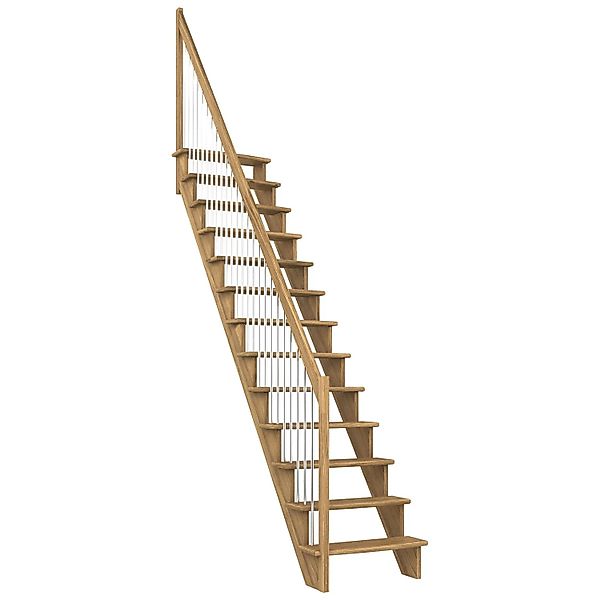 Dolle Raumspartreppe Lyon Eiche Metallgeländer 65 cm gerade FSC® günstig online kaufen