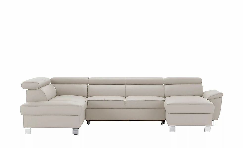 uno Wohnlandschaft aus Echtleder Avola ¦ grau ¦ Maße (cm): B: 315 H: 90 T: günstig online kaufen
