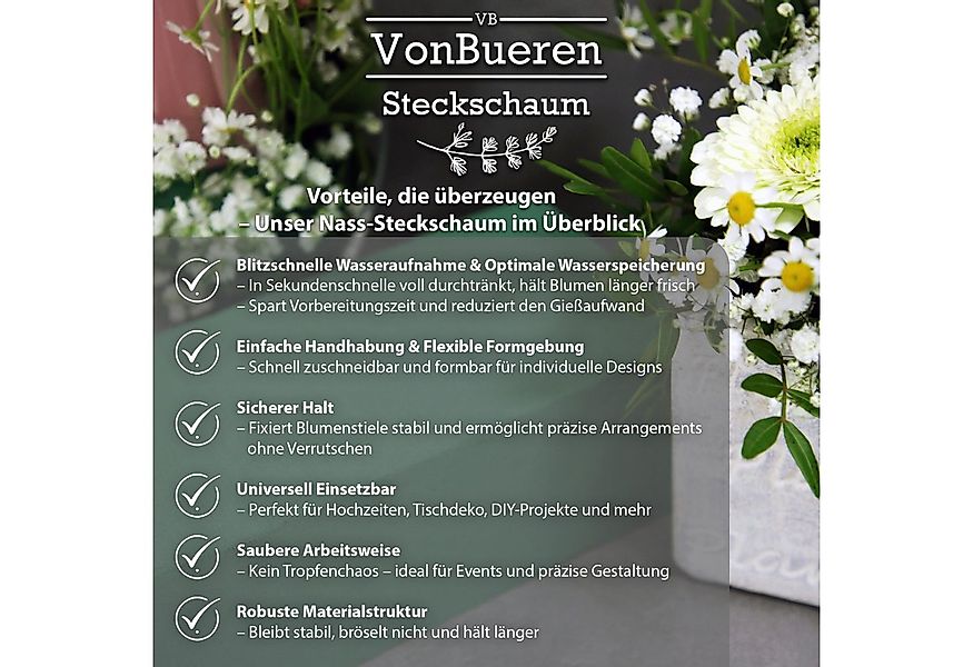VonBueren Schaumgummi VonBueren Steckschaum nass, für Kunstblumen und Frisc günstig online kaufen