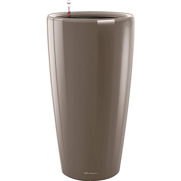 Lechuza Pflanzgefäß Rondo Premium Ø 33 cm x 56 cm Taupe hochglanz günstig online kaufen