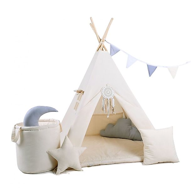 Rainbow Kids Tipi-Zelt Kinderzelt Spielzelt Teepee mit Fenster, Personen: 2 günstig online kaufen