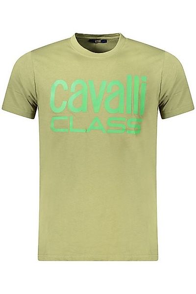 Cavalli Class T-Shirt Herren Kurzarm T-Shirt - Grün & Rundhals mit günstig online kaufen