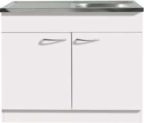 wiho Küchen Spülenschrank "Kiel" 100 cm breit, 50 cm tief, mit Auflagebecke günstig online kaufen