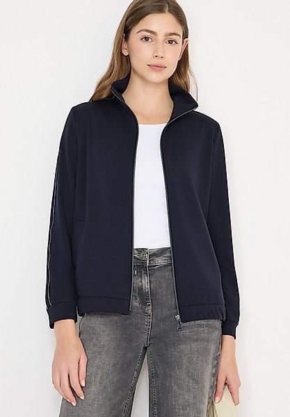 CECIL Sweatjacke Langarm mit Tape-Details und Bündchen günstig online kaufen