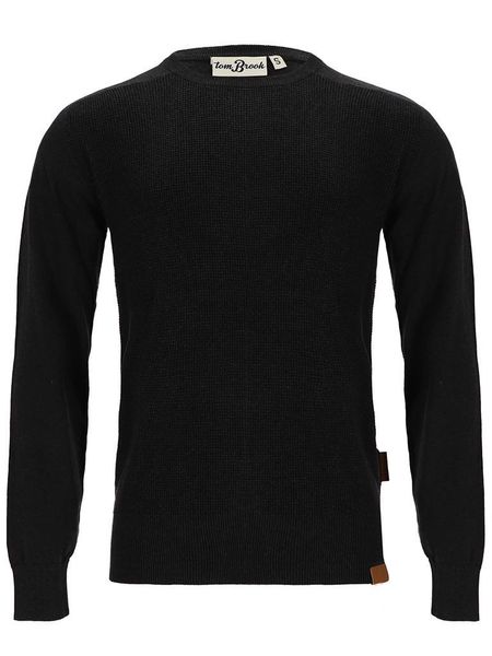 tomBrook Rundhalspullover Herren Strickpullover in Melange-Optik günstig online kaufen
