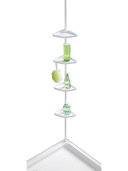 WENKO Duschregal Wenko Teleskop-Duschecke Easy Aluminium, weiß, 4 günstig online kaufen