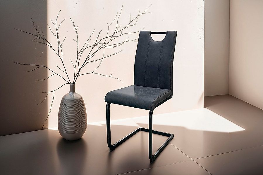 byLIVING Freischwinger Banff (Set, 2 St), mit Griff, Gestell Metall schwarz günstig online kaufen