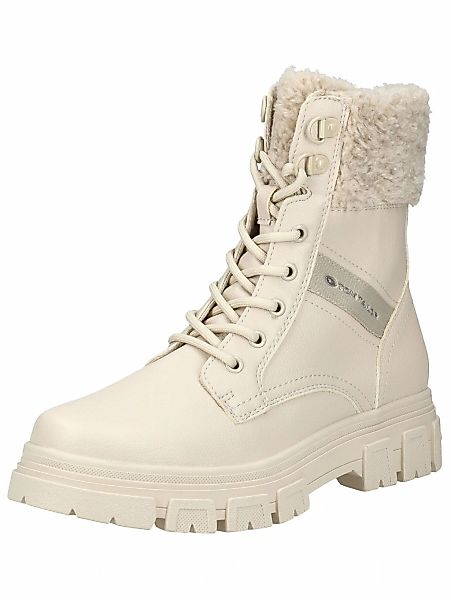 TOM TAILOR Schnürstiefelette "Tom Tailor Stiefelette Lederimitat/Textil" günstig online kaufen