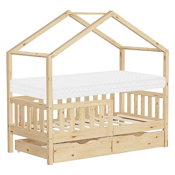 ML-DESIGN Spielbett Hausbett Kinderbett inkl. 2 günstig online kaufen