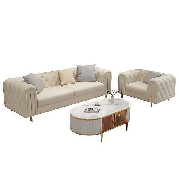 Xlmoebel Sofa Wohnzimmer-Sofa-Set mit 2 Teilen: Dreisitzer-Sofa in modernem günstig online kaufen