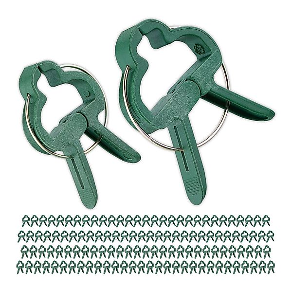 relaxdays Gartenpflege-Set Pflanzenclips im 120er Set günstig online kaufen