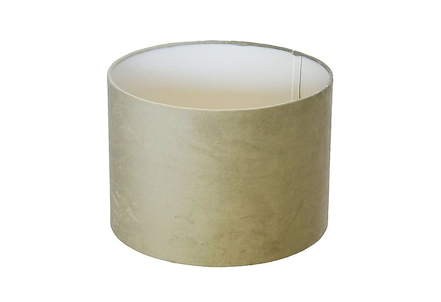 B&S Lampenschirm rund XXL Ø 50 x 40 cm hellgrau Velour Zylinderförmig günstig online kaufen